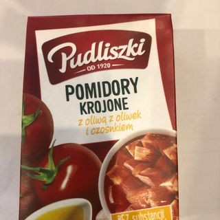 Pomidory Krojone Z Oliwa I Czosnkiem 390g