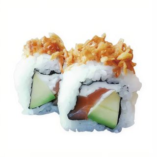 Salmón Con Queso Y Cebolla Crujiente (8 Pzs.)