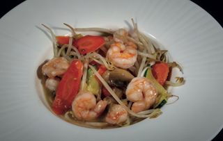 160. Gamberi con verdure