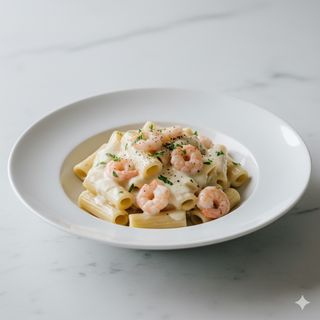 Panna e gamberi