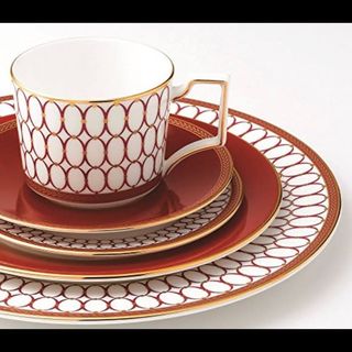 Renaissance Red ceasca cu farfurie ceai