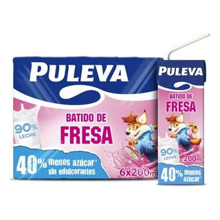Batido de Fresa Puleva Pack 6x200 Ml.