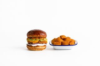 Wannabe №5 burger + Cheese pillows