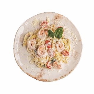 Tagliatelle z krewetkami