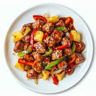 Maiale in agrodolce con sesamo