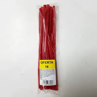 Regalices Torcidas Fresa Brillo Damel · Bolsa con 15 regalices