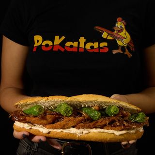 POKATA MILANESA CON MAYO. CHORIZO