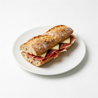 Bocadillo De Jamón Serrano Y Queso