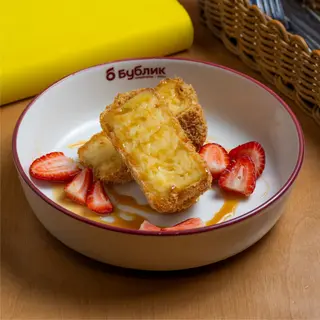Манный ломтик с карамельным соусом (250г)