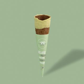 Cono glassato al pistacchio