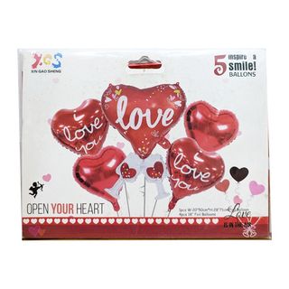 Ballon décoration coeur rouge