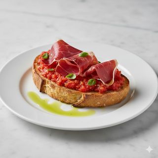 Tostada Tumaka Con Jamón Serrano