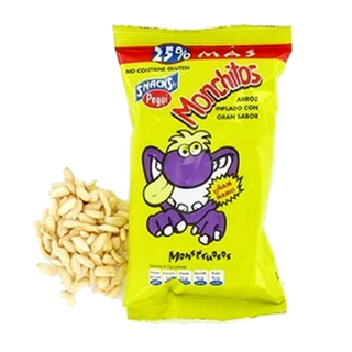 Pegui Monchito  Arroz Inflado, Grande 55grs ,Sin Gluten