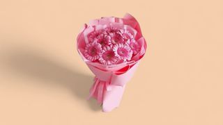 ვარდისფერი გერბერების თაიგული