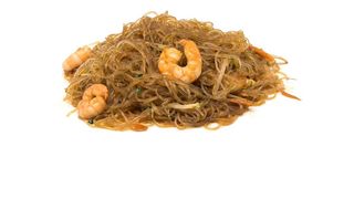 102. Spaghetti di soia saltati shrimps