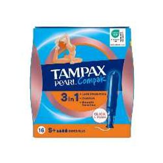 Tampoes c/Aplicador Pearl Compak Super Plus - Tampax 16un