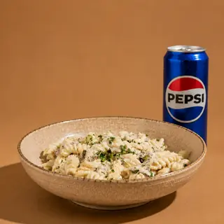 Crema e funghi pasta + Pepsi 0.33l