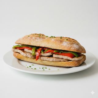 Bocadillo De Lomo Con Pimientos