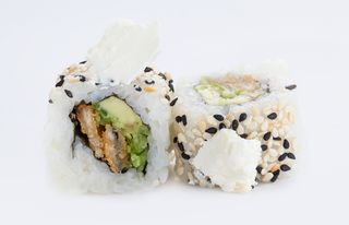 California salmón frito (8 piezas)