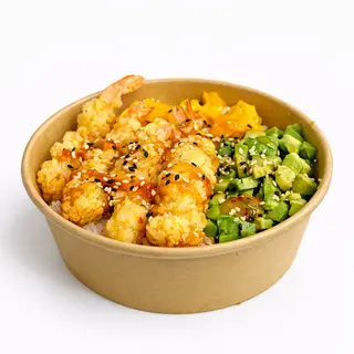 Poke Langostino En Tempura Y Salsa De Chili Dulce