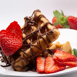 Gofre con Nutella y Fresa