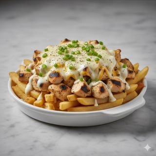 Patatas gratinadas con pollo