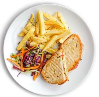 Pesto Caprese Melt Sandwich