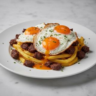 Huevos Rotos Con Morcilla