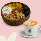 Domaći kranč borovnica breskva + Kapućino XXL