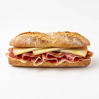 Bocadillo De Jamón Serrano Y Queso Apolonio