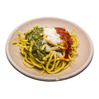 Pesto y tomate