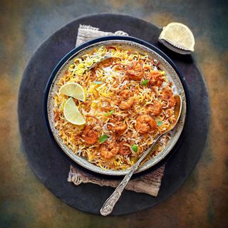 Prawn biryani