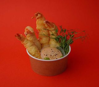 4 x Krewetka w tempurze