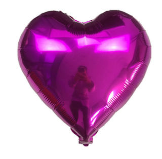 Фольга серце рожевий 