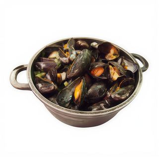 Mejillones al vapor (ración para 4)