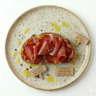 Tostada De Lomo Ibérico 100% Bellota
