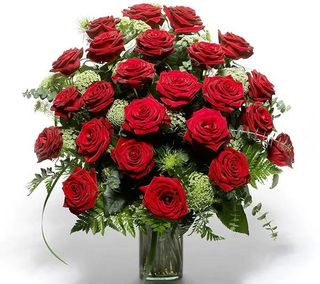 20 rose rosse da 50 cm con confezione