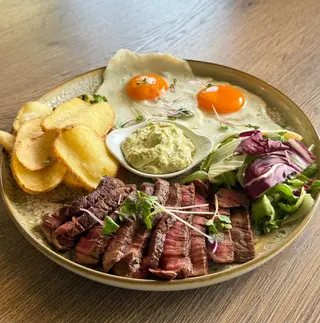 STEAK AND EGGS