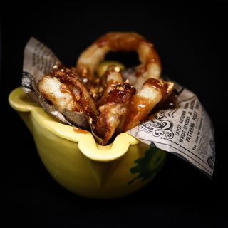 Aritos De Cebolla Con Bbq