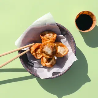FRIED MUSHROOM & CABBAGE DUMPLINGS 
