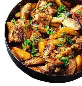 Ребрышки из говядины с картофелем