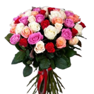 Bukiet z 15 kolorowych róż