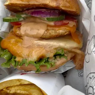 1 Ground Chicken Burger+1 Fries +1 Soda