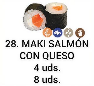 24. Maki De Salmón Con Queso (8 Uds.)