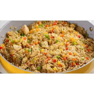 Chili Garlic Rice With Chicken & Capsicum