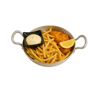 FISH & CHIPS CU CARTOFI PROASPETI PRAJITI (NECONGELATI)