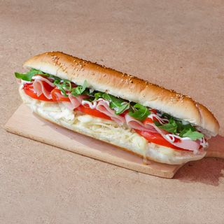 Veliki topli sendvič šunka