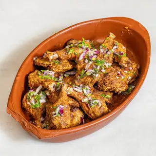 Pollo asado a la mostaza y vinagreta 