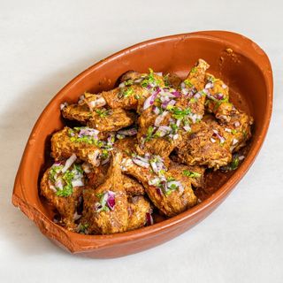 Pollo asado a la mostaza y vinagreta 