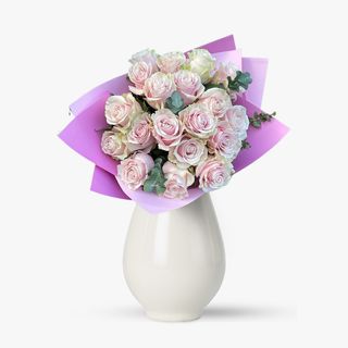 Buchet de 19 trandafiri roz